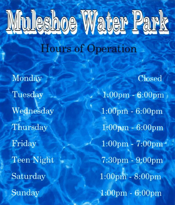 Water Park Hours